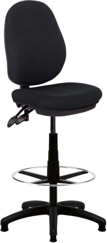 Nautilus Draughtsman Chair Permanent Contact Fabric Without armrest Black 110 kg