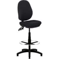 Nautilus Draughtsman Chair Permanent Contact Fabric Without armrest Black 110 kg BCF/P505/BK/FCK