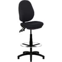 Nautilus Designs Ltd. Medium Back Draughtsman Chair - Twin Lever Black