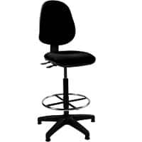 Nautilus Designs Ltd. Medium Back Draughtsman Chair - Twin Lever Black