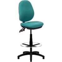 Nautilus Designs Ltd. Medium Back Draughtsman Chair - Twin Lever Green