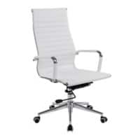 Nautilus Designs Ltd. Contemporary High Back Bonded Leather Executive Armchair with Chrome Base