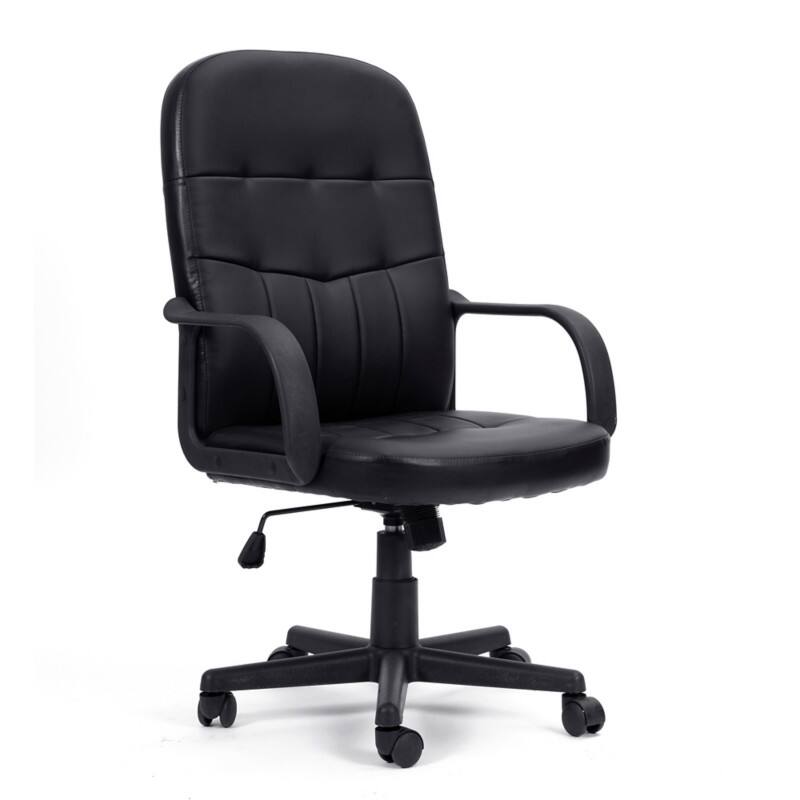 Nautilus Manager Chair Basic Tilt Bonded leather Fixed Armrest Black 110 kg