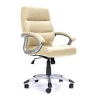 Nautilus Designs Ltd. High Back Leather Effect Executive Armchair with Contoured Design Backrest and Silver Detailed Black Nylon Base