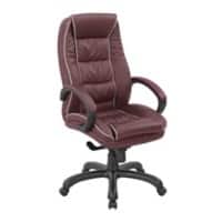 Nautilus Designs Ltd. High Back Leather Faced Executive Armchair with Contrasting Piping