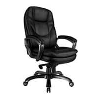Nautilus Designs Ltd. Luxurious High Back Leather Executive Chair - Black