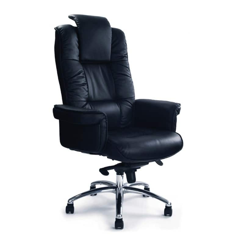Nautilus Manager Chair Synchro Tilt Bonded leather Fixed Armrest Black 110 kg