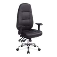 Nautilus Designs Ltd. 24 Hour Synchronous Operator Chair with Leather Upholstery and Chrome Base
