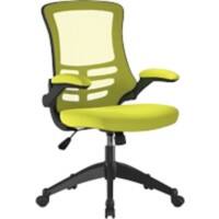 Nautilus Designs Ltd. Designer Medium Back Mesh Chair with Folding Arms Green