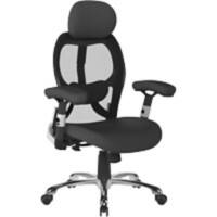 Nautilus Designs Ltd. Ergonomic Luxury High Back Executive Mesh Chair with Chrome Base Certified for 24 Hour Use - Black