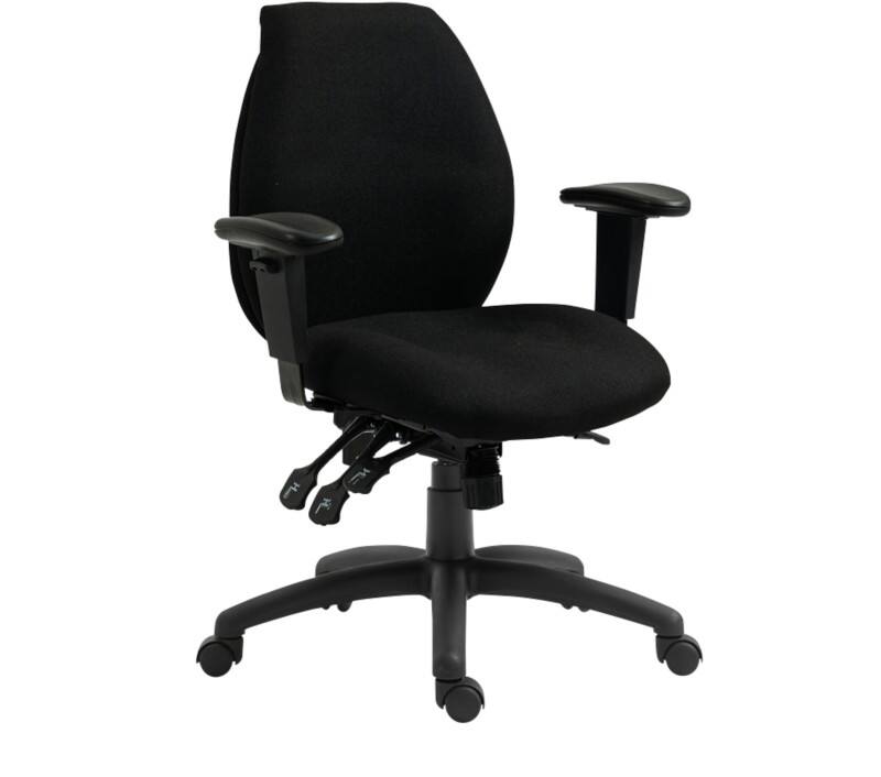 Nautilus Office Chair Fabric Height-Adjustable Armrest Black 110 kg