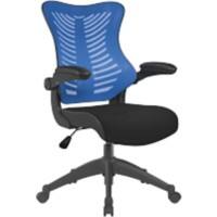 Nautilus Designs Ltd. Executive Medium Back Mesh Chair with AIRFLOW Fabric on the Seat Blue