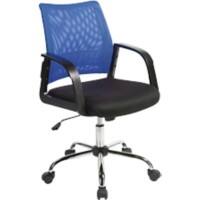 Nautilus Designs Ltd. Medium Mesh Back Task Operator Armchair with Chrome Base Blue