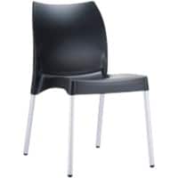 Chair Icon Side Indoor and Outdoor Black 440 x 530 x 800 mm Pack of 2
