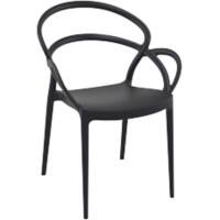 Chair Mila Arm Black 570 x 560 x 820 mm Pack of 2