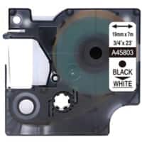 Rillstab Compatible Dymo D1 S0720830 / 45803 Label Tape Self Adhesive Black Print on White 19 mm x 7m
