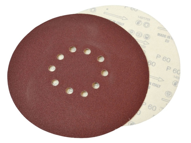 Faithfull 29611 Sanding Disc 225mm Brown Pack of 10