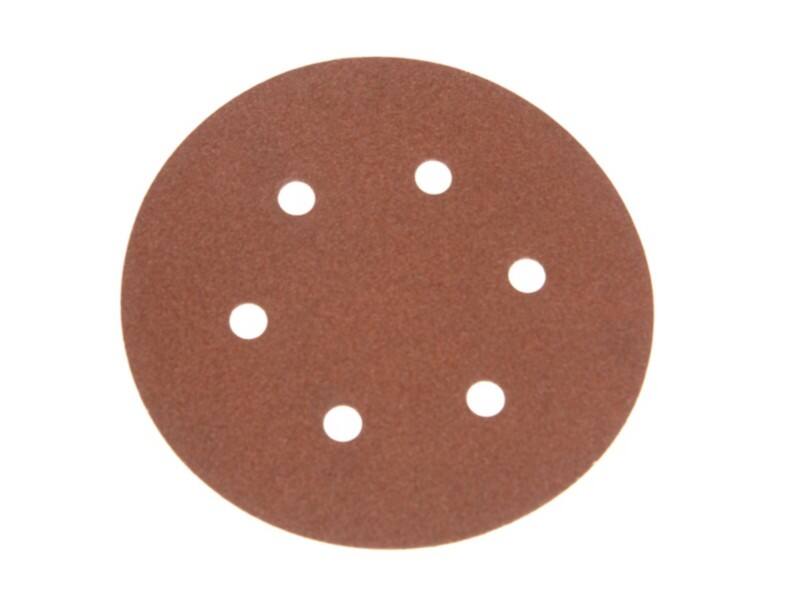 Faithfull FAIAD150120H Hook and Loop Sanding Disc 120G Fine 150mm Brown Pack of 25
