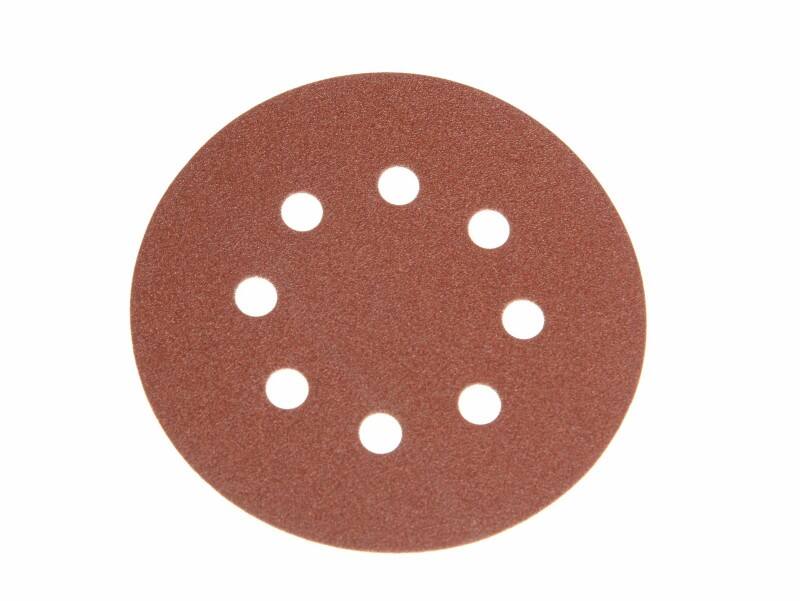 Faithfull FAIAD125240H Hook and Loop Sanding Disc 240G Fine125mm Brown Pack of 25