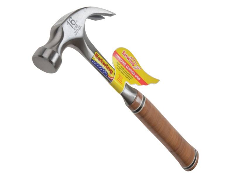 Estwing E16C Curved Claw Hammer 453g Leather Grip, Steel