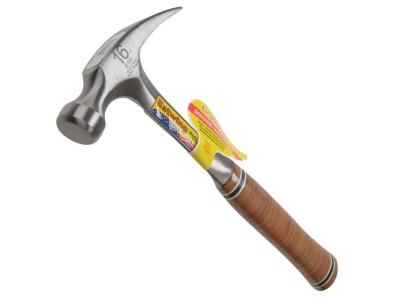 Estwing E16S Straight Claw Hammer 453g Leather Grip, Steel