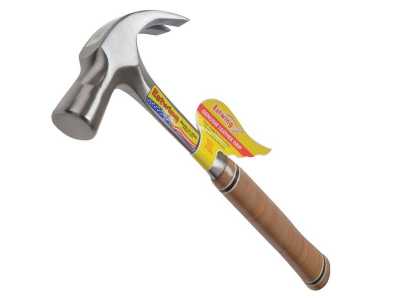 Estwing E24C Curved Claw Hammer 680g Leather Grip, Steel