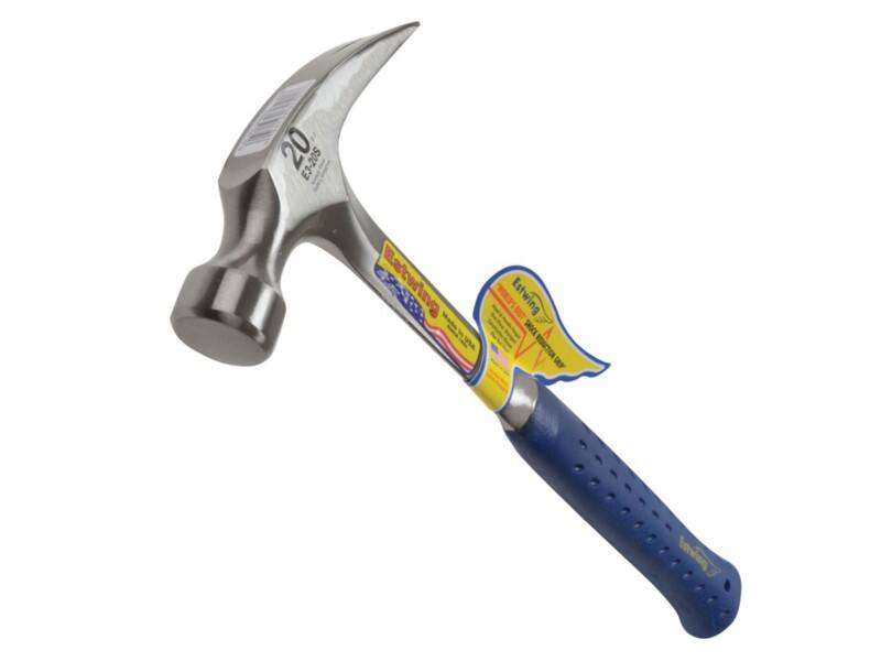 Estwing E3/20S Straight Claw Hammer 567g Vinyl Grip, Steel