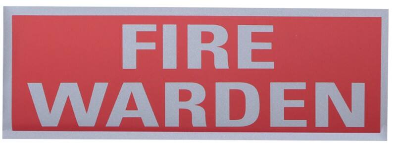B Seen Information Badge High-Visibility White Fire Warden Polyester