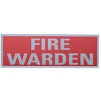 B Seen Information Badge High-Visibility White Fire Warden Polyester