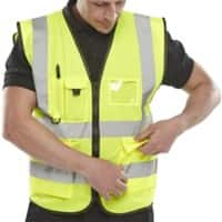 B Seen Hi-Vis Executive Waistcoat High-Visibility Medium (M) Yellow