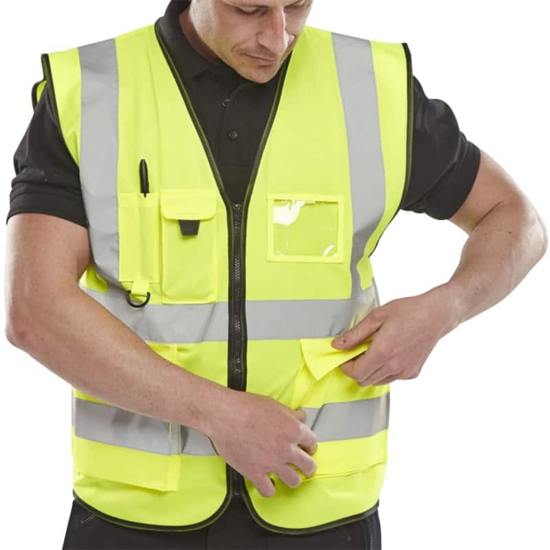 B Seen Hi-Vis Executive Waistcoat High-Visibility Extra Large (XL ...