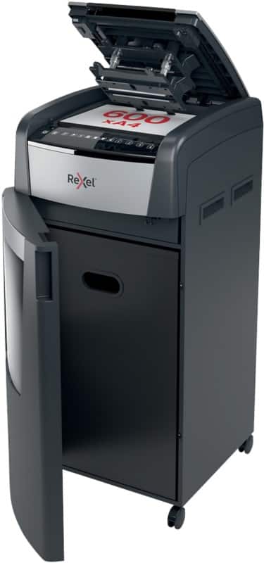Rexel Auto Feed Optimum AutoFeed+ Shredder 660 Sheets Cross Cut Security Level P-4 110 L 600X