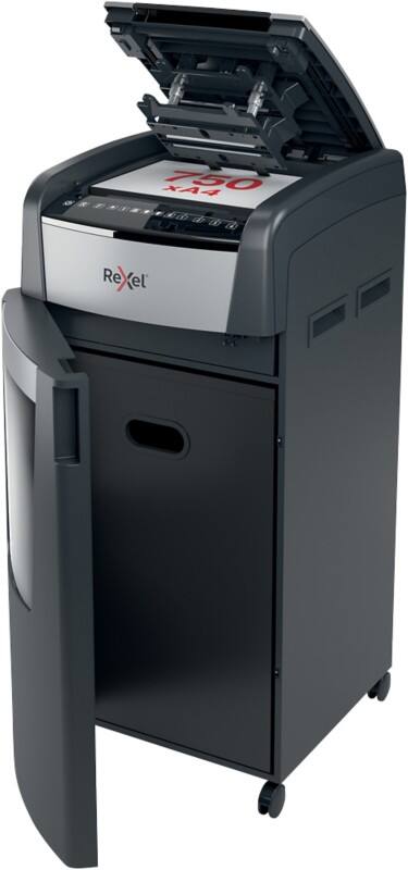 Rexel Auto Feed Optimum AutoFeed+ Shredder 825 Sheets Cross Cut Security Level P-4 140 L 750X