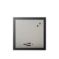 Bi-Office Black Shadow Message Board Set Magnetic Wall Mounted Felt, Steel 60 (W)x45 (H) cm Silver