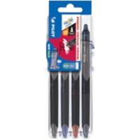 Pilot Frixion Ball Clicker retractable Rollerball Pen Assorted 0.25 mm Fine Conical Refillable Pack of 4