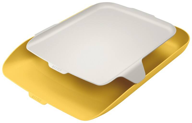 Leitz Cosy Letter Tray 5259 With Desk Organiser A4 Yellow 27.4 x 39.1 x 6.2 cm