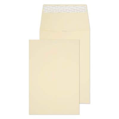 PREMIUM Woven Gusset Envelopes C5 Peel & Seal 229 x 162 x 25 mm 6400 Plain 140 gsm Cream Wove Pack of 125