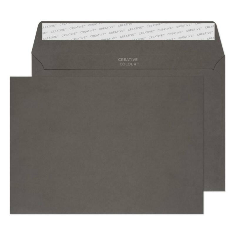 Creative Coloured Envelopes C5 229 (W) x 162 (H) mm Adhesive Strip Grey 120 gsm Pack of 500