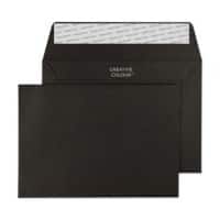 Creative Dark Coloured Envelopes C6 Peel & Seal 114 x 162 mm Plain 120 gsm Jet Black Pack of 500