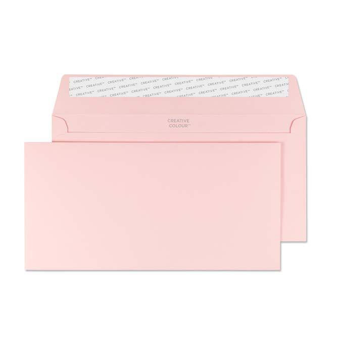 Creative Peel & Seal DL+ Coloured Envelopes Pink 229 (W) x 114 (H) mm Plain 120 gsm Pack of 500