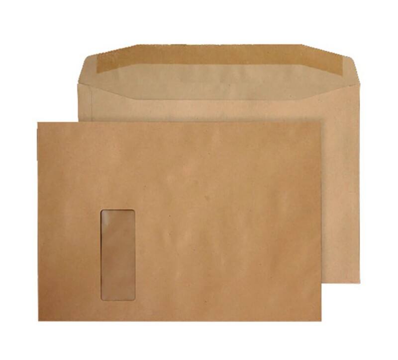 Blake Everyday Mailing Bag Window C4 324 (W) x 229 (H) mm Cream 100 gsm Pack of 250