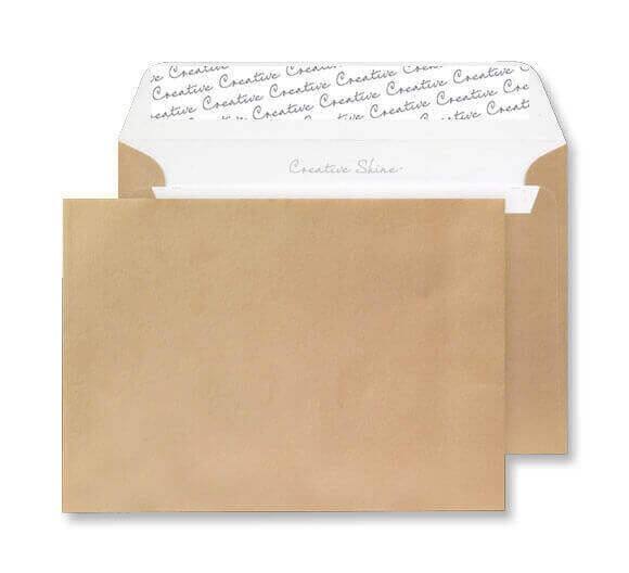 Creative Creative Shine Coloured Envelopes C4 324 (W) x 229 (H) mm Adhesive Strip Gold 130 gsm Pack of 250