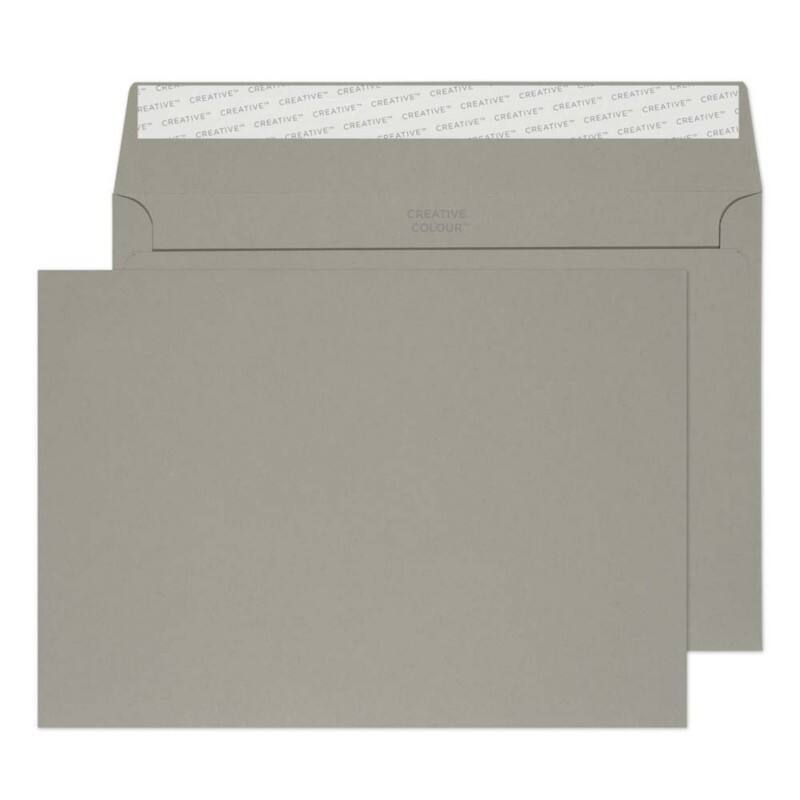Creative Peel & Seal C5 Coloured Envelopes Grey 229 (W) x 162 (H) mm Plain 120 gsm Pack of 500