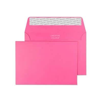 Creative Coloured Envelope C6 162 (W) x 114 (H) mm Adhesive Strip Pink 120 gsm Pack of 500