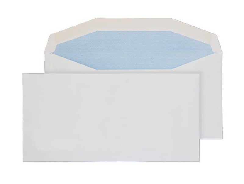 Purely Mailing Bag DL+ Gummed 114 x 229 mm Plain 90 gsm White Pack of 1000