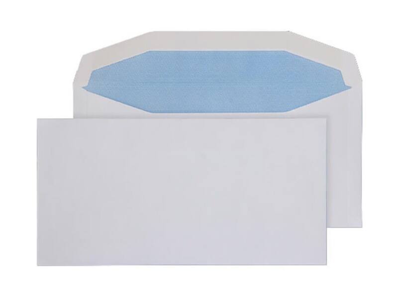 Purely Mailing Bag DL++ Gummed 121 x 235 mm Plain 90 gsm White Pack of 1000