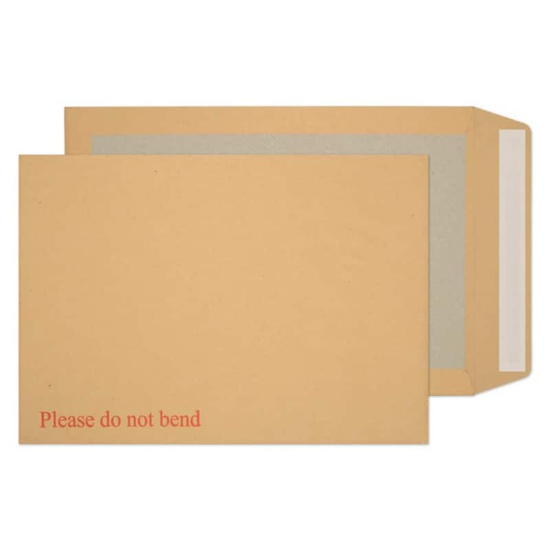 Purely Board Back Envelopes B4 Peel & Seal 352 x 250 mm Plain 120 gsm Manilla Pack of 125