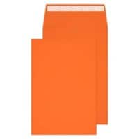 Creative Bright Coloured Gusset Envelopes C4 Peel & Seal 324 x 229 x 25 mm Plain 140 gsm Pumpkin Orange Pack of 125