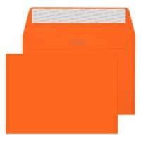 Creative Bright Coloured Envelopes C6 Peel & Seal 114 x 162 mm Plain 120 gsm Pumpkin Orange Pack of 500