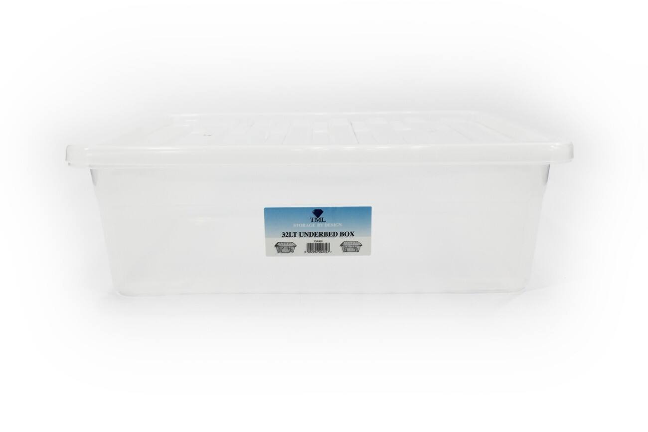Plastic Storage Boxes 32 Litre 180 x 350 x 600 mm Pack of 10 | Viking ...